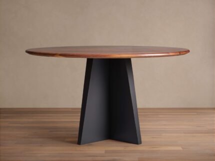 Jacob Round Dining Table with Vertex Base